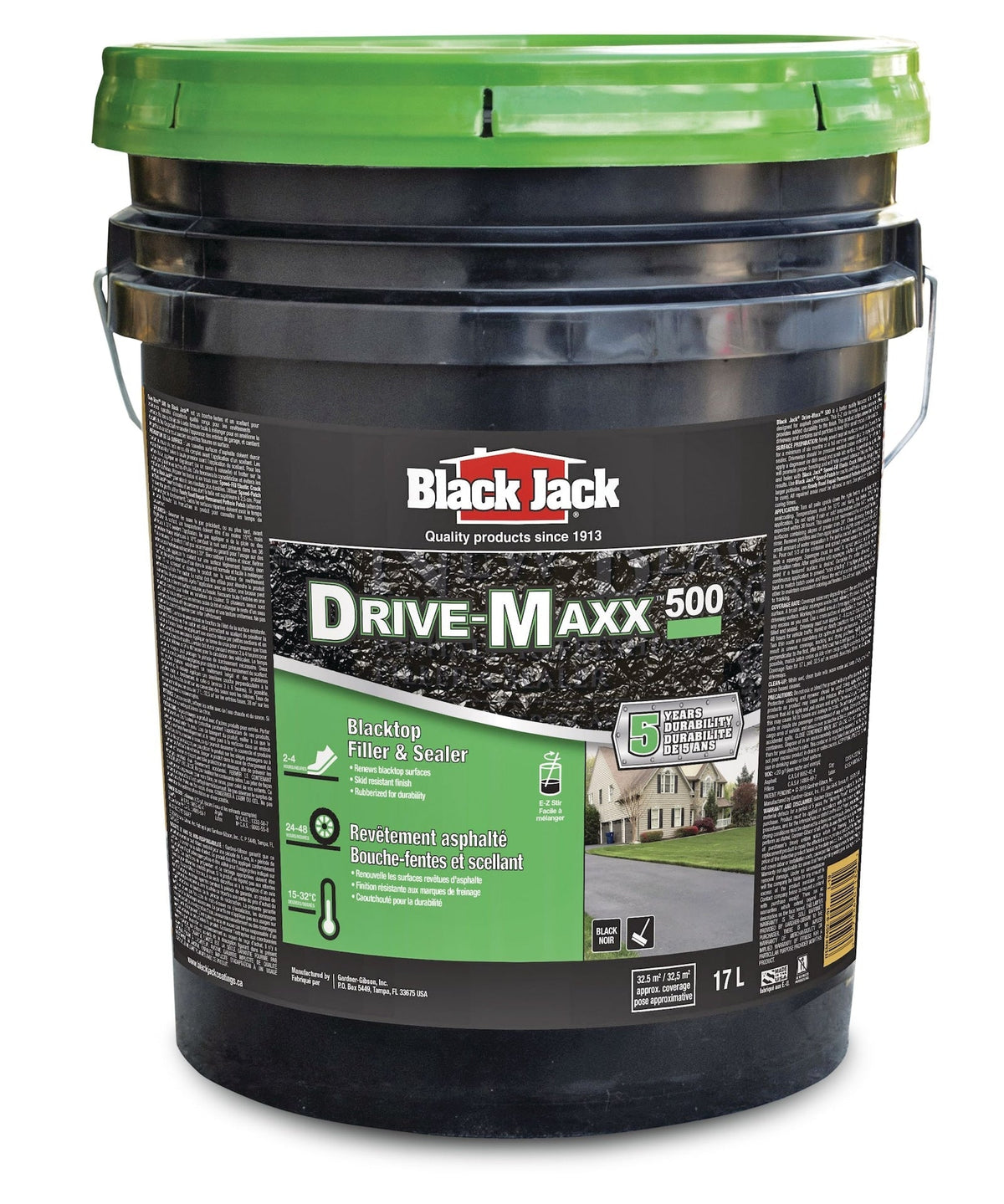 Black Jack Drive-Maxx 500 5-Year Asphalt Driveway Filler & Sealer, 32.5 sq. m Coverage, 17-L N4I8 - product image 1