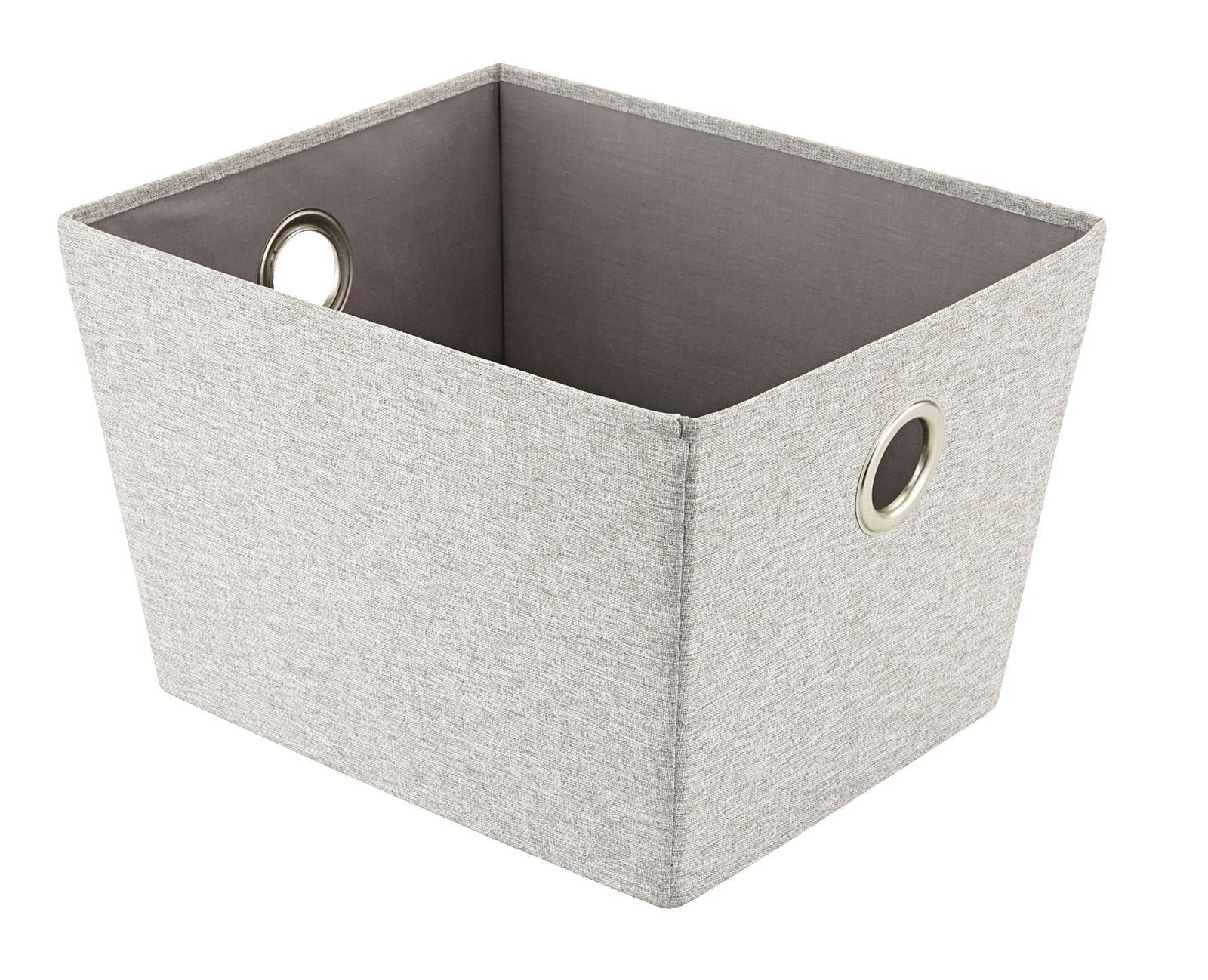 Piper Rectangular Fabric Basket, Grey, 13.4 x 11 x 9-in U2L5 - product image 1