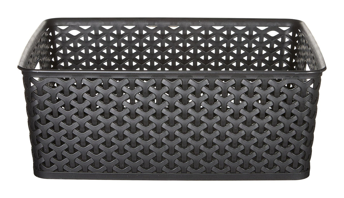 My Style Woven Storage Basket, Medium, Black J6V6 - product image 1