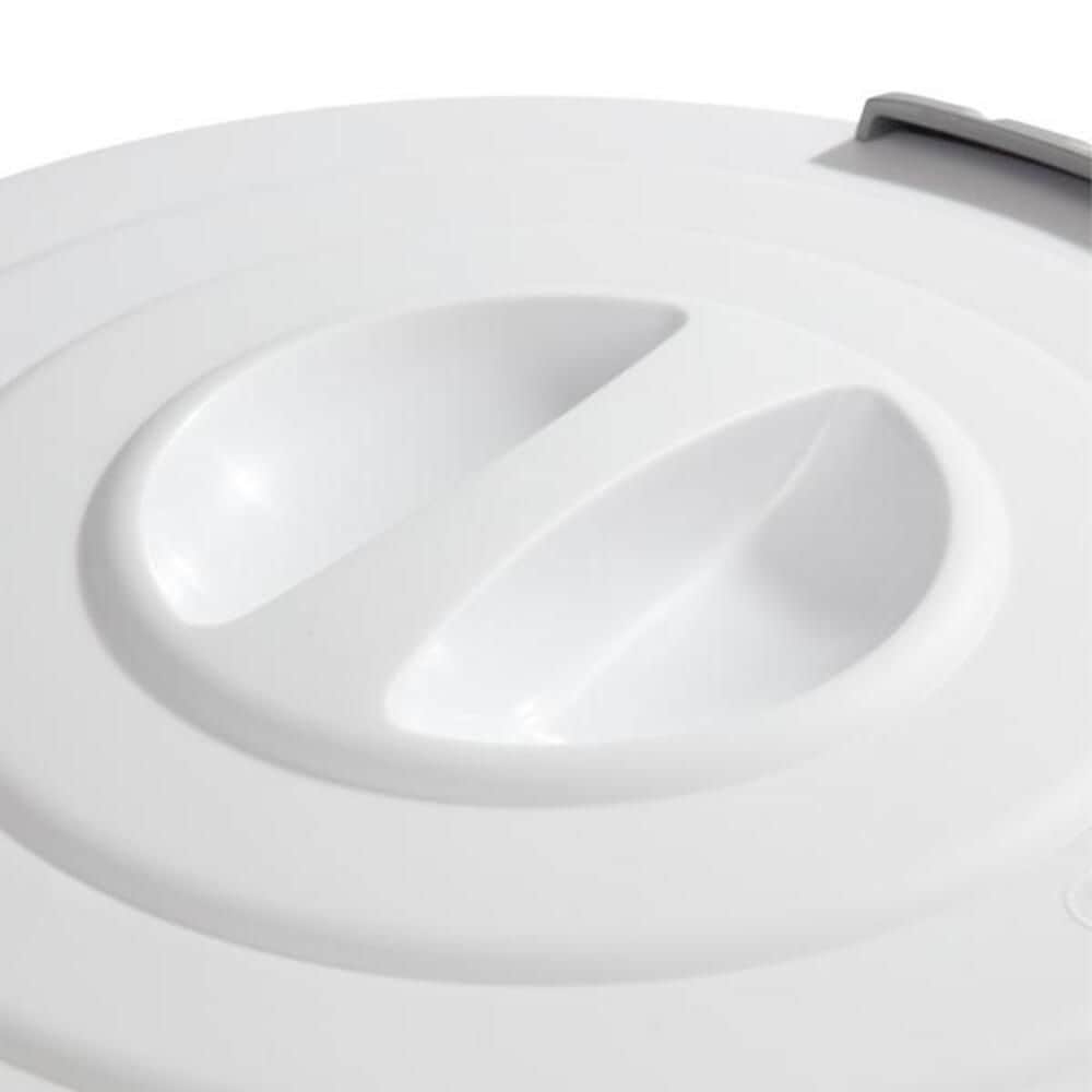 Plastic Round Latching Utility Garbage Can, White, 23-L L2A3 - product image 4