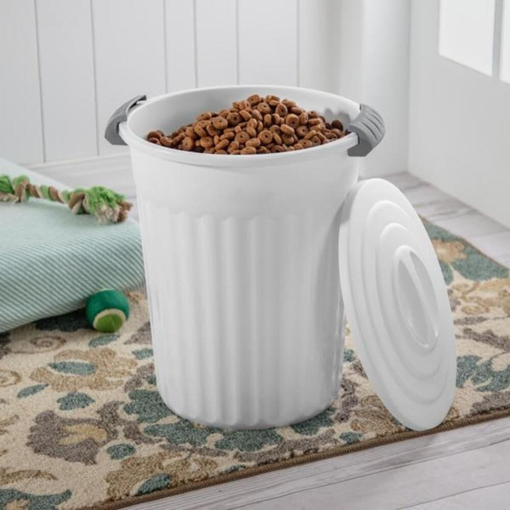 Plastic Round Latching Utility Garbage Can, White, 23-L L2A3 - product image 6