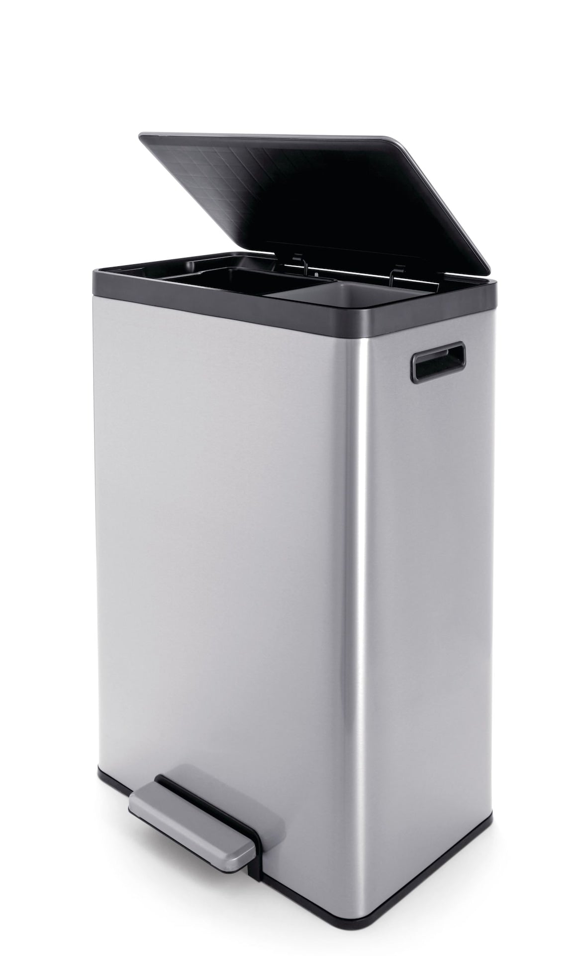 type A Stainless Steel Rectangular Dual Compartment Garbage Can, 2 x 20-L C4E1 - product image 4