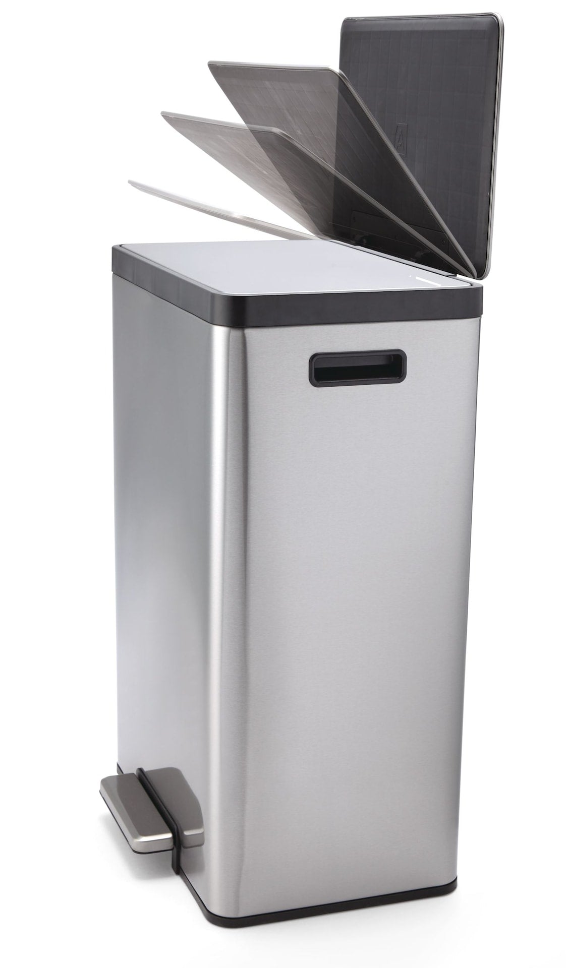 type A Stainless Steel Rectangular Dual Compartment Garbage Can, 2 x 20-L C4E1 - product image 6