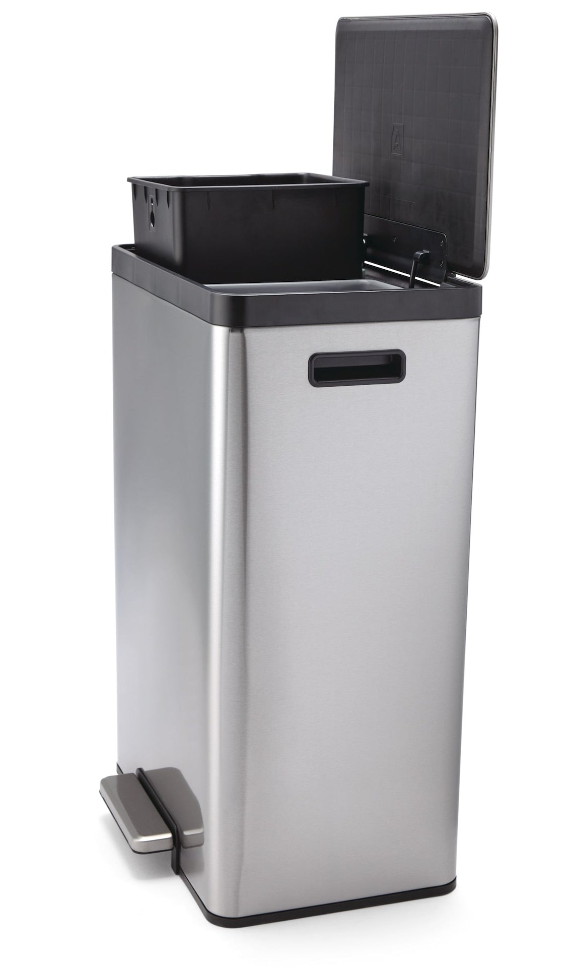 type A Stainless Steel Rectangular Dual Compartment Garbage Can, 2 x 20-L C4E1 - product image 7
