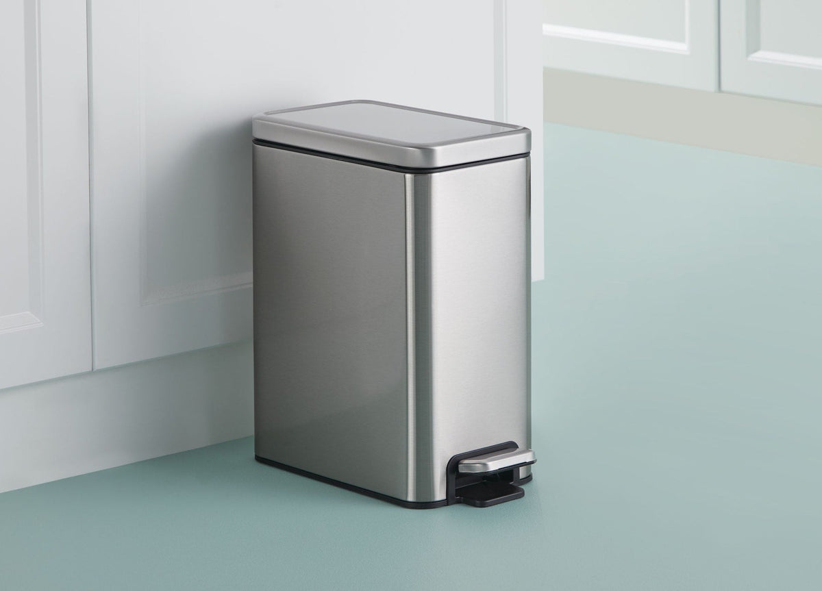 Type A Stella Slim Stainless Steel Rectangular Step Indoor Refuse Container, 10-L Z0J5 - product image 2
