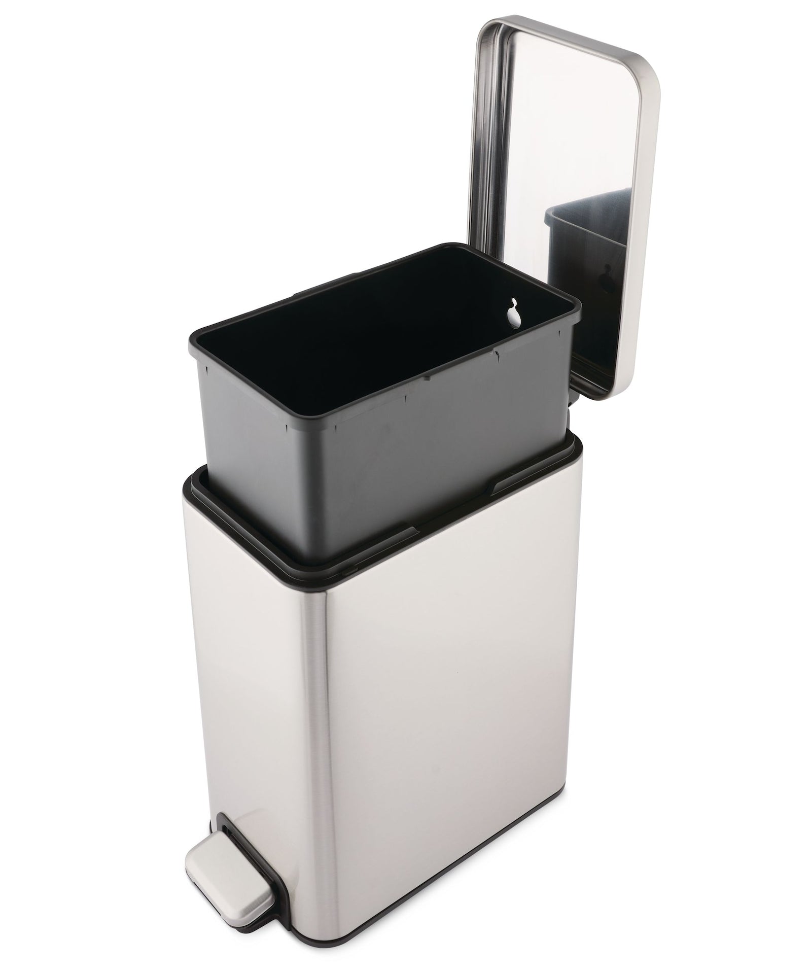Type A Stella Slim Stainless Steel Rectangular Step Indoor Refuse Container, 10-L Z0J5 - product image 3