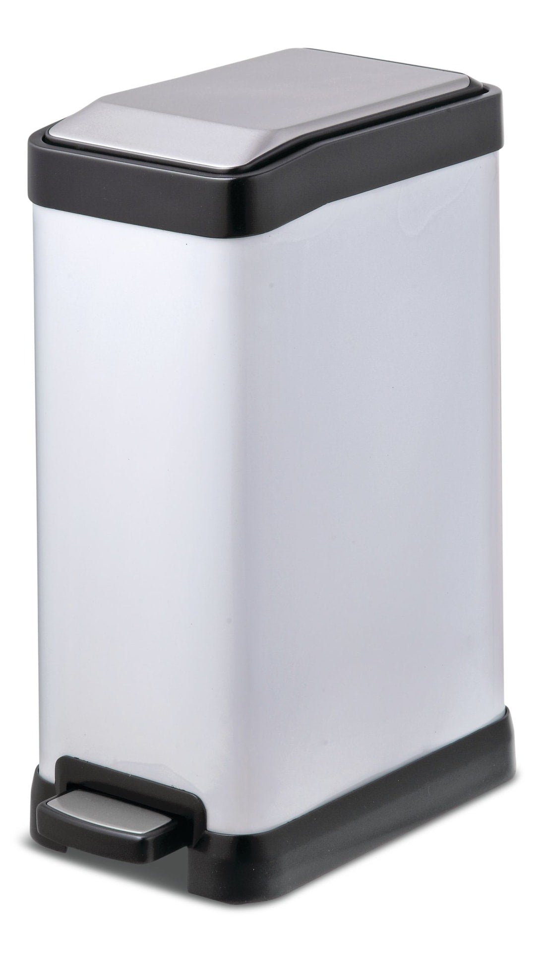 type A White Stainless Steel Rectangular Step Garbage Can, 8-L X8Z4 - product image 2