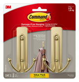 Large Satin Brass Hooks A3N2 - product image 1