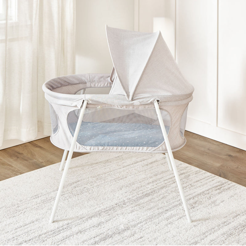 Baby Basics Infant Bassinet with Canopy, Grey J3C2