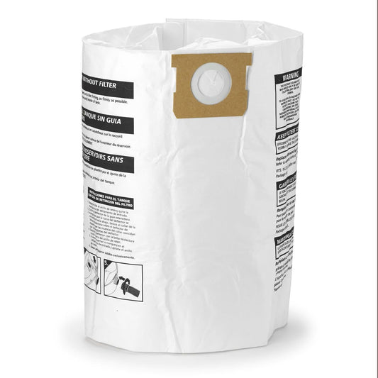 Disposable Paper Dust Collector Filter Bags for Wet/Dry Shop Vacuums, 37-53 L, 3-pk E2F5 - product image 1