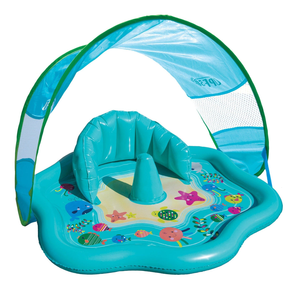 School Inflatable Baby Splash Mat with Canopy, 28-in, Ages 6-18m D4P5 - product image 1