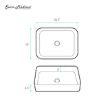 Concorde Rectangle Ceramic Vessel Sink N2B3 - product image 7