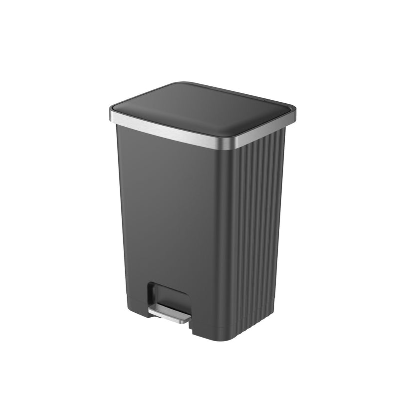 Type A Hana Resin Step Garbage Can with Soft Close Lid, 70-L O3T6