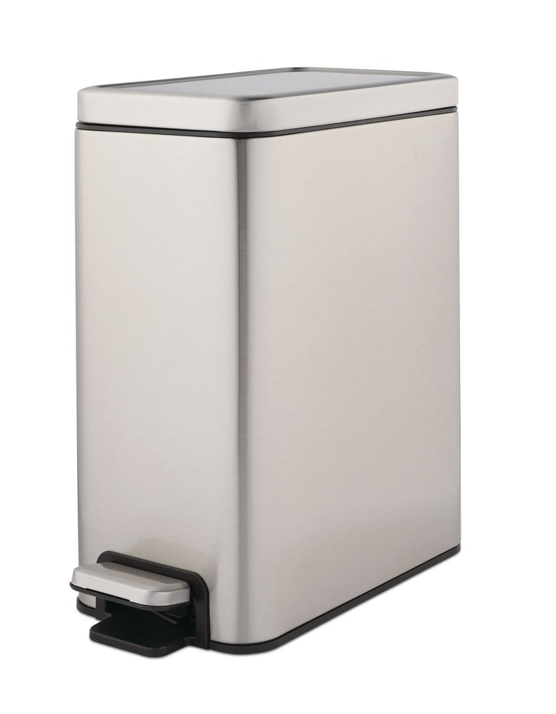 Type A Stella Slim Stainless Steel Rectangular Step Indoor Refuse Container, 10-L Z0J5