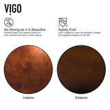 Glass Russet Brown Bathroom Sink/Basin Set with Niko Faucet and Round Vessel R9N9 - product image 3