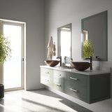 Glass Russet Brown Bathroom Sink/Basin Set with Niko Faucet and Round Vessel R9N9 - product image 8