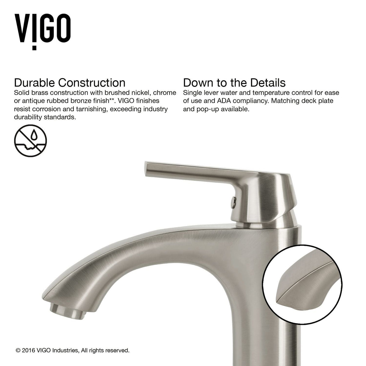 White Frost White Bathroom Sink/Basin Set with Linus Faucet and Round Glass Vessel U3K9 - product image 3
