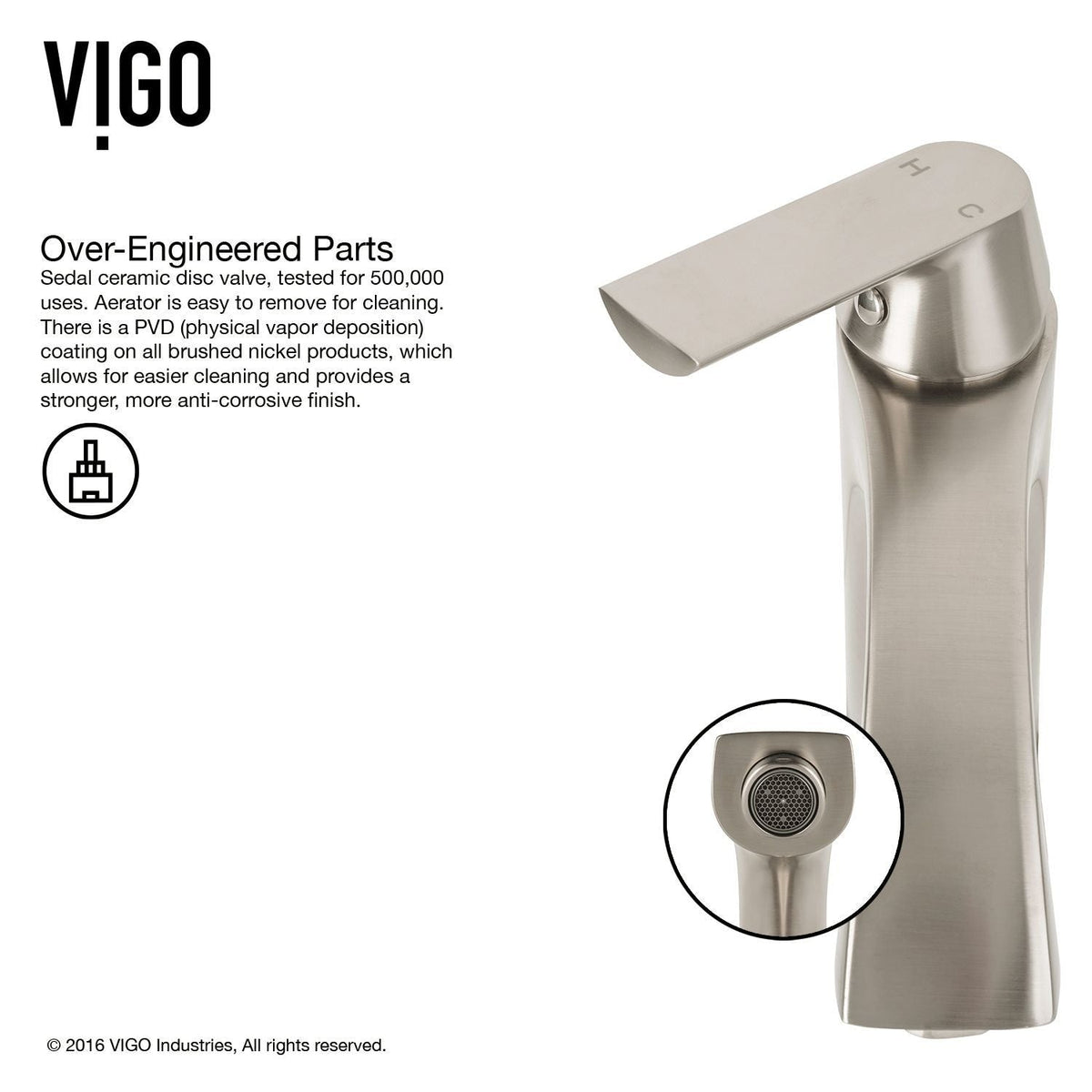 White Frost White Bathroom Sink/Basin Set with Linus Faucet and Round Glass Vessel U3K9 - product image 5