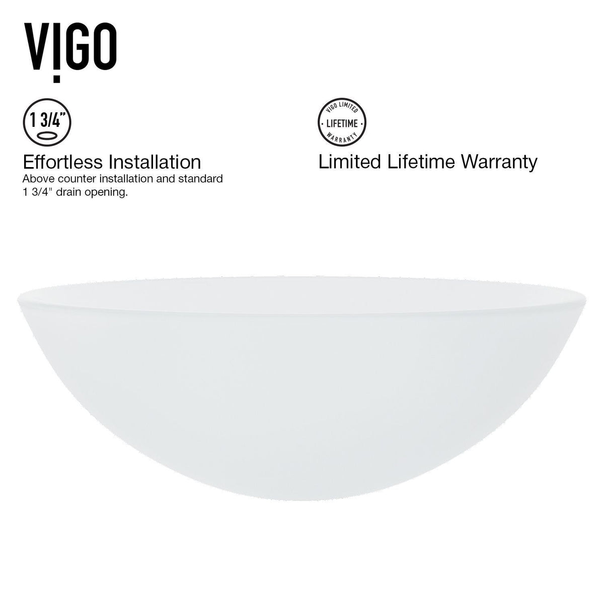 White Frost White Bathroom Sink/Basin Set with Linus Faucet and Round Glass Vessel U3K9 - product image 6